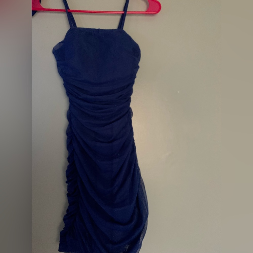 Royal blue skin tight dress